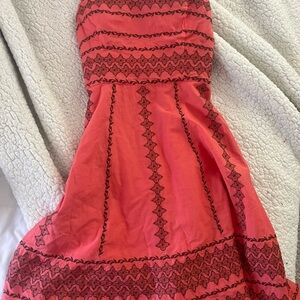 Elegant Pink Strapless Dress